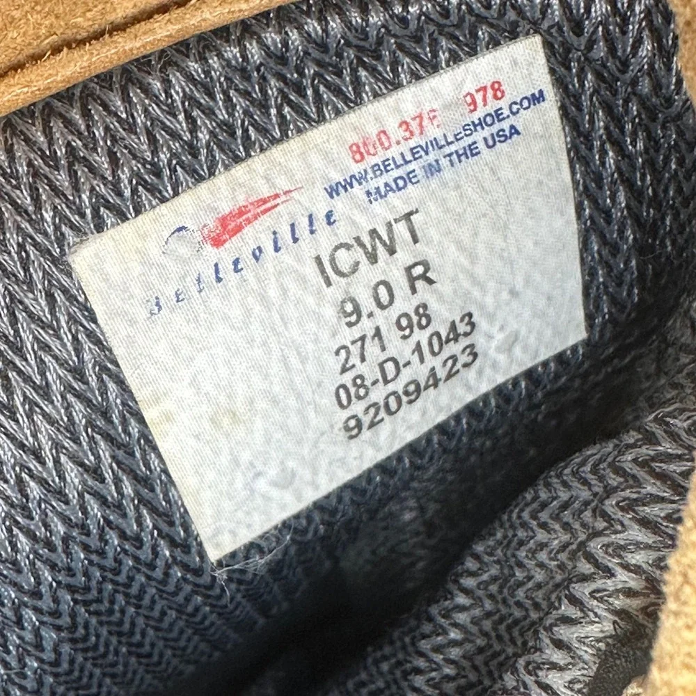 Belleville ICWT Combat Boots Mens 9.0 R Tan Gore-Tex Vibram Military Tactical